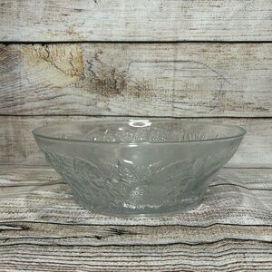 Kig Indonesia glass dessert Salad Bowl Vintage Art with Pears & Onions